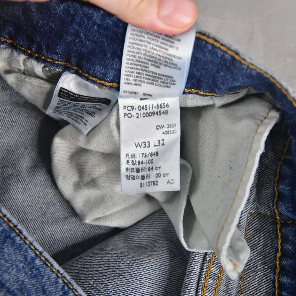 Levis Jeans 511 Mens 33x32 (30x30 Actual) Slim Blue Denim
